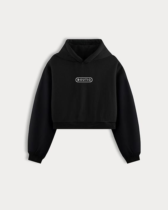 新品☆MONCLER Cropped Women Hoodie パーカー L 黒 MONCLER - 新品☆MONCLER Cropped Women Hoodie パーカー L 黒の通販