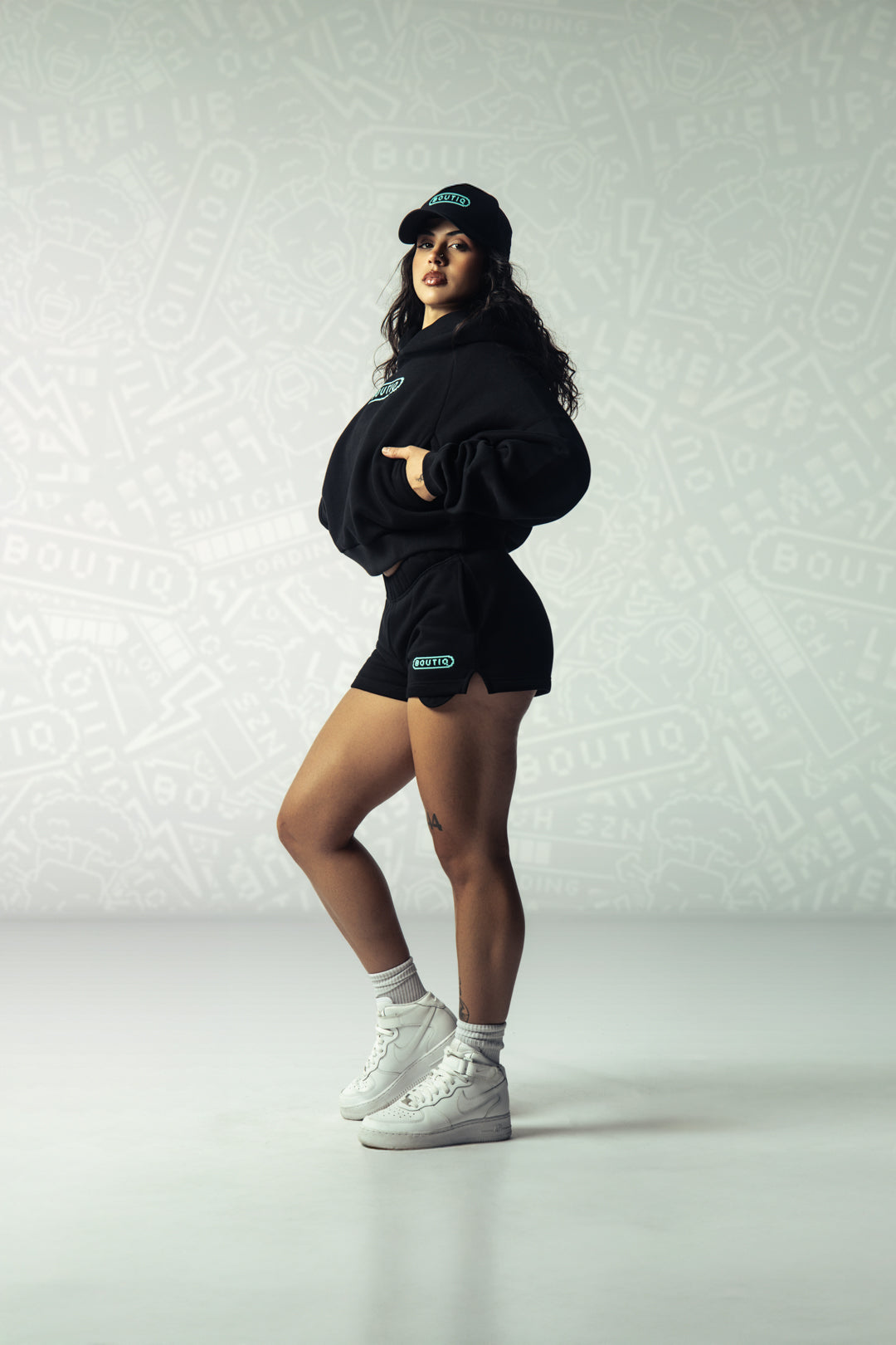 Cropped Women's Pixelmark Tee - Cyanetic