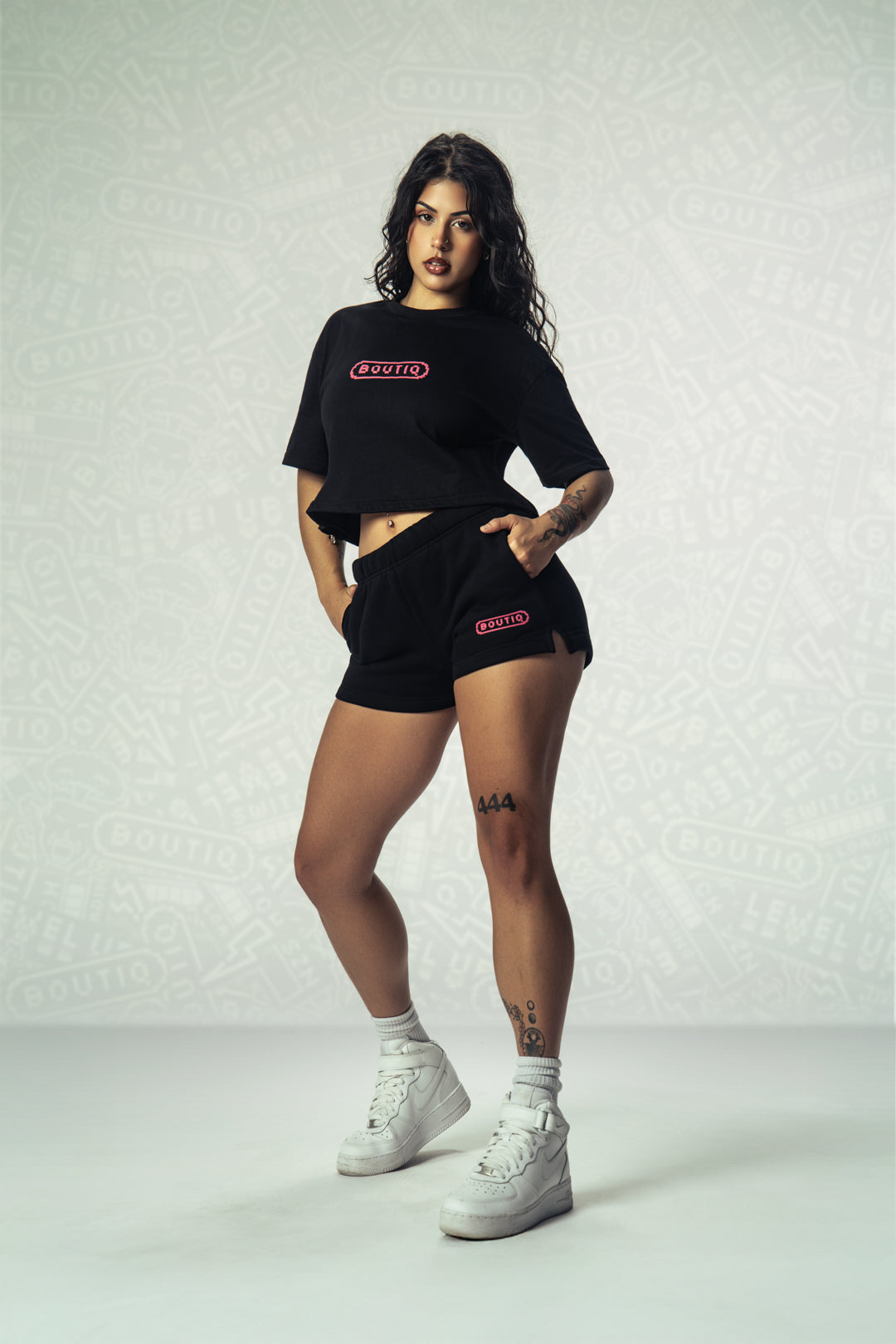 Cropped Women's Pixelmark Tee - Hyper