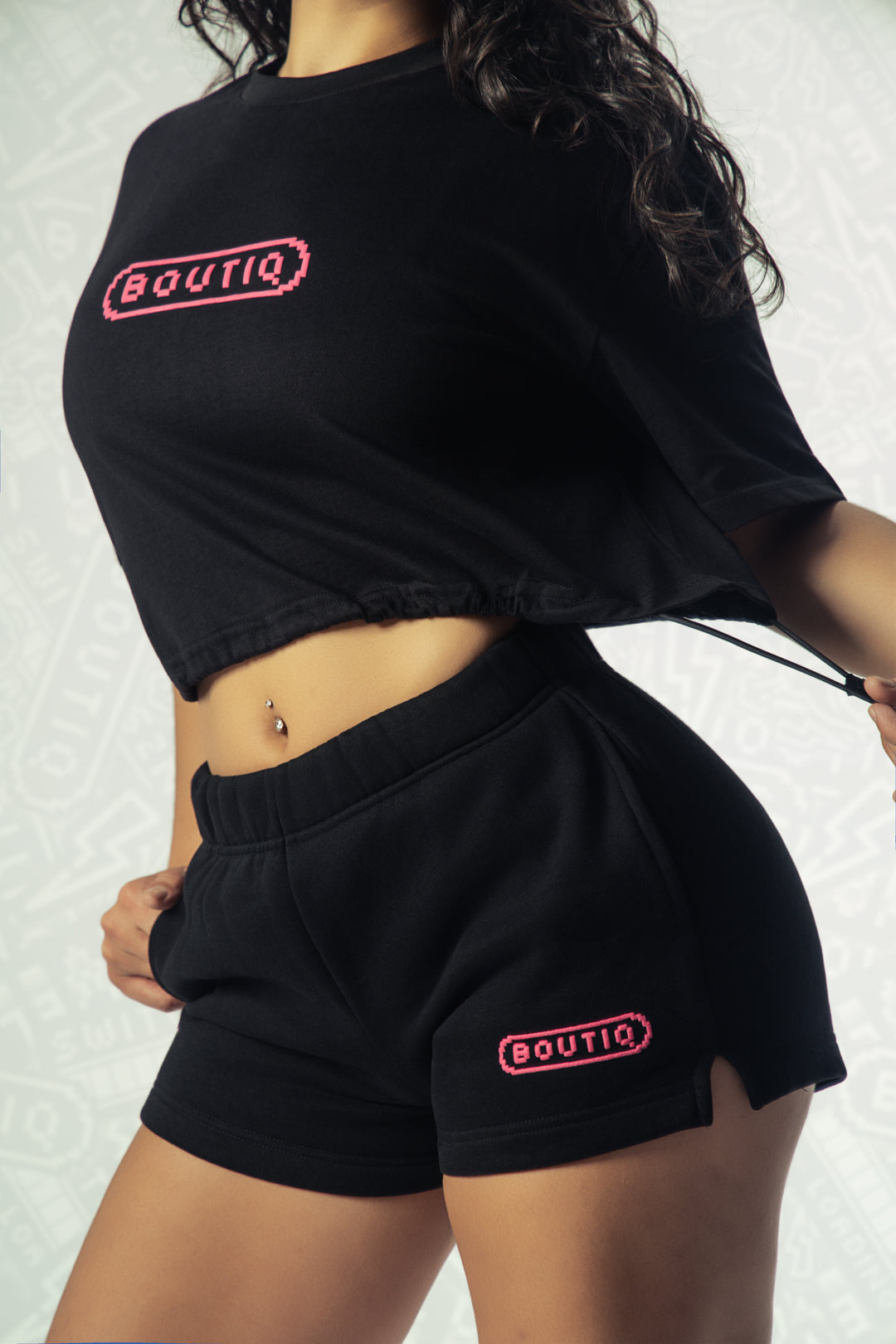 Cropped Women's Pixelmark Tee - Hyper