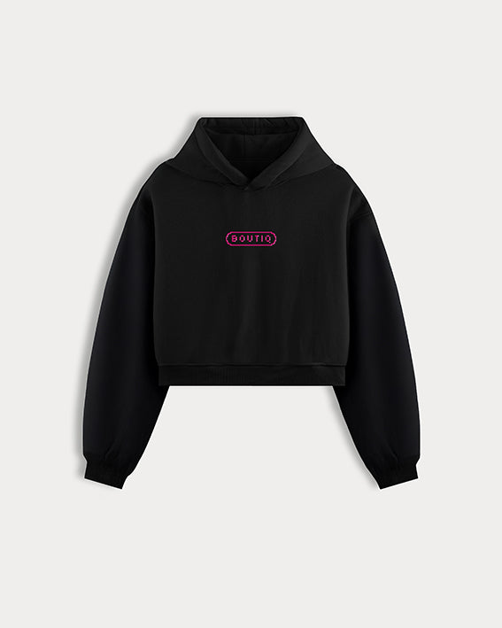 Cropped Women's Pixelmark Hoodie - Hyper