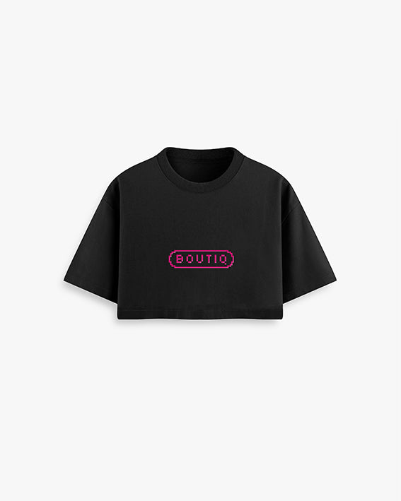Cropped Women's Pixelmark Tee - Hyper